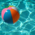 beach ball in a pool